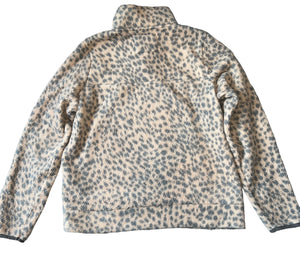 Billabong women’s animal print sherpa fleece half zip pullover S