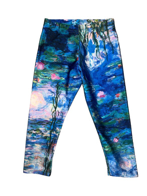 Zara Terez girls cropped watercolor leggings S(7-8)