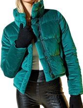 Franki by Francesca’s girls velvet cropped puffer jacket 7