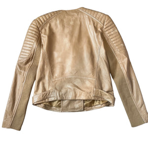 Treasure & Bond women’s genuine distressed leather moto jacket S