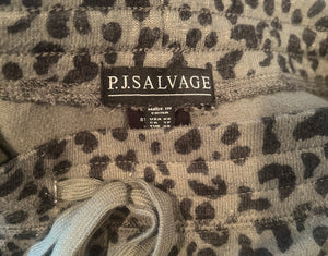 PJ Salvage women’s leopard stripe cozy knit pants XS