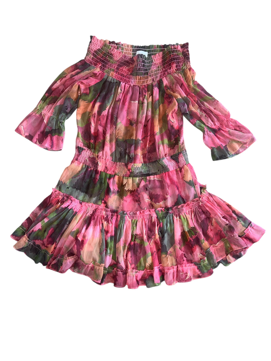 misa los angeles off the shoulder dress MISA Los Angeles Darla Dress in Pink