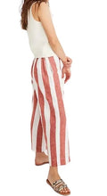 Madewell women’s Tall Huston striped cropped pant XS