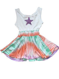 Sofi baby girl tie dye star dress 18-24 m