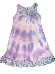 Out Of Control baby girl tie dye lace dress 18m