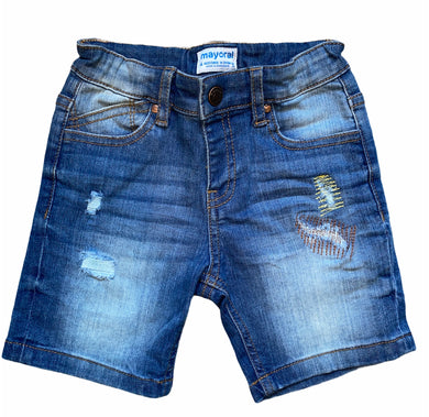 Mayoral boys distressed bermuda jean shorts 4