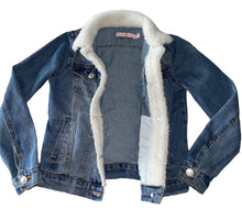 Ci Sono Kids button down denim jean jacket with sherpa XS(7)