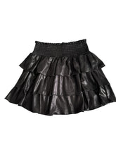 Katie J NYC tween girls metallic Allison tiered skirt L(12)