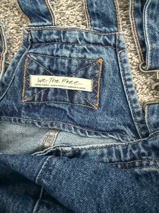 Free People women’s denim overall smock dress XS NEW