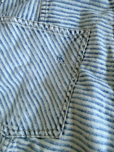 We The Free x Free People Ziggy striped denim shortall XS