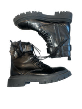 Zara big girls flower combat boots 37(5 Youth)
