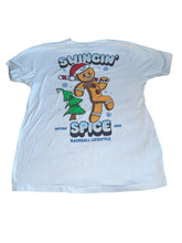 Baseball Lifestyle 101 boys Swingin’ Spice Christmas graphic tee youth XL