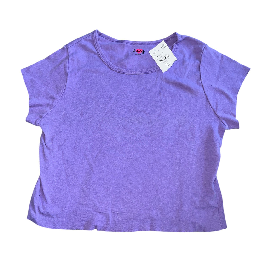 Lucy girls solid cropped tee XL(16) NEW