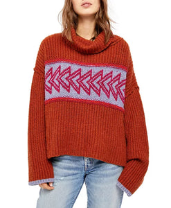 Free People women’s Greater Than cowl neck sweater XS NEW