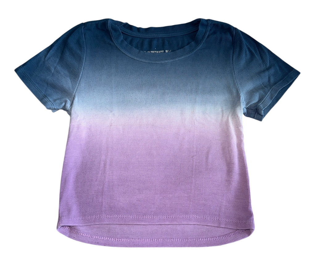 Katie J NYC junior women’s Livi ribbed cropped dip dye tee XS