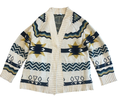 Sfizio Studio women’s sweater cardigan with ethnic motifs M