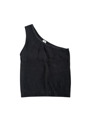 Malibu Sugar juniors ribbed one shoulder tank top ONE SIZE
