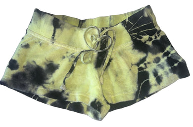 Hardtail women’s low rise neon tie dye terry cloth shorts junior S