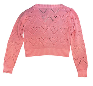 Global Love girls cropped heart sweater cardigan M(8)