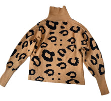 THML women’s animal print collar sweater XS