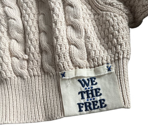We The Free by Free People Heritage cropped sweater cardigan XS NEW