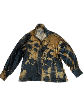 Momoni women’s silky tie dye print blouse 44(large)