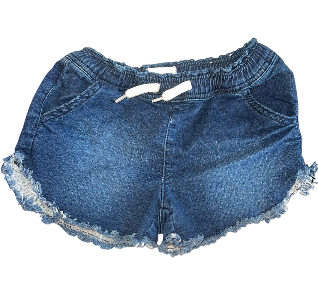Hudson girls pull-on denim prairie shorts S(7)