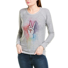 Chaser Brand women’s cozy knit peace fingers sweater S