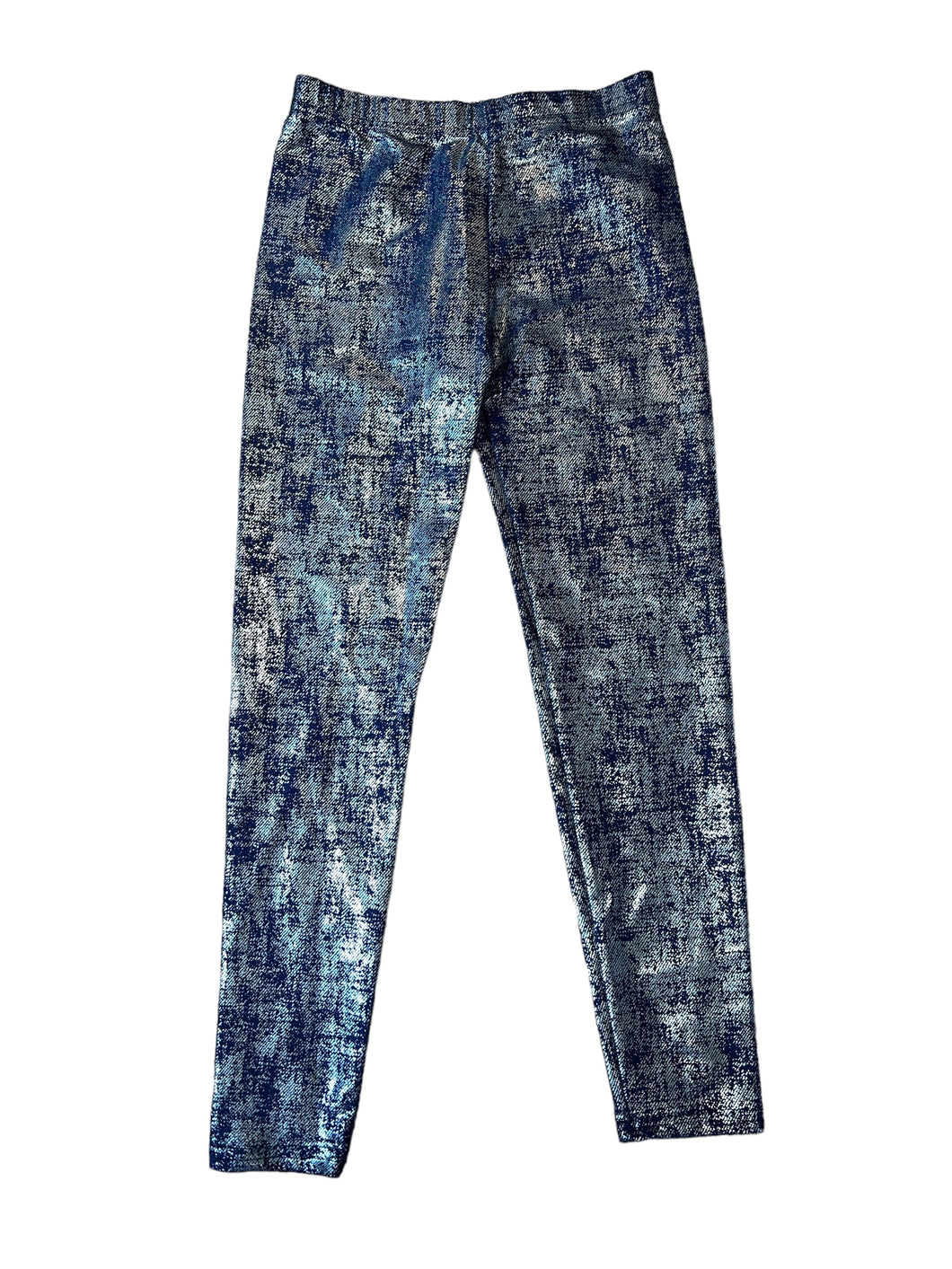 Dori Creations girls metallic denim print leggings 8-10