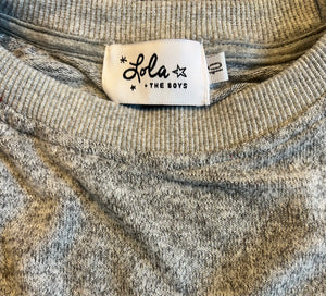 Lola & The Boys girls 2pc hacci knit rainbow sequin set 10