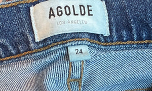 Agolde women’s Nico high rise slim fit skinny jeans 24