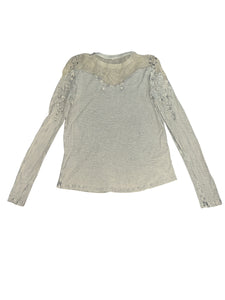 Free People women’s embellished mesh top XS