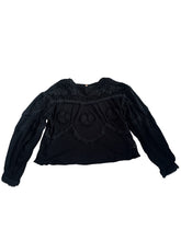 Free People women’s mesh embroidered hearts top XS