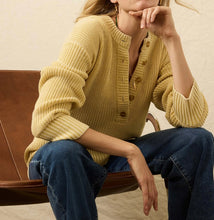 Faherty women’s Sunwashed Cotton Fisherman Henley sweater XS NEW