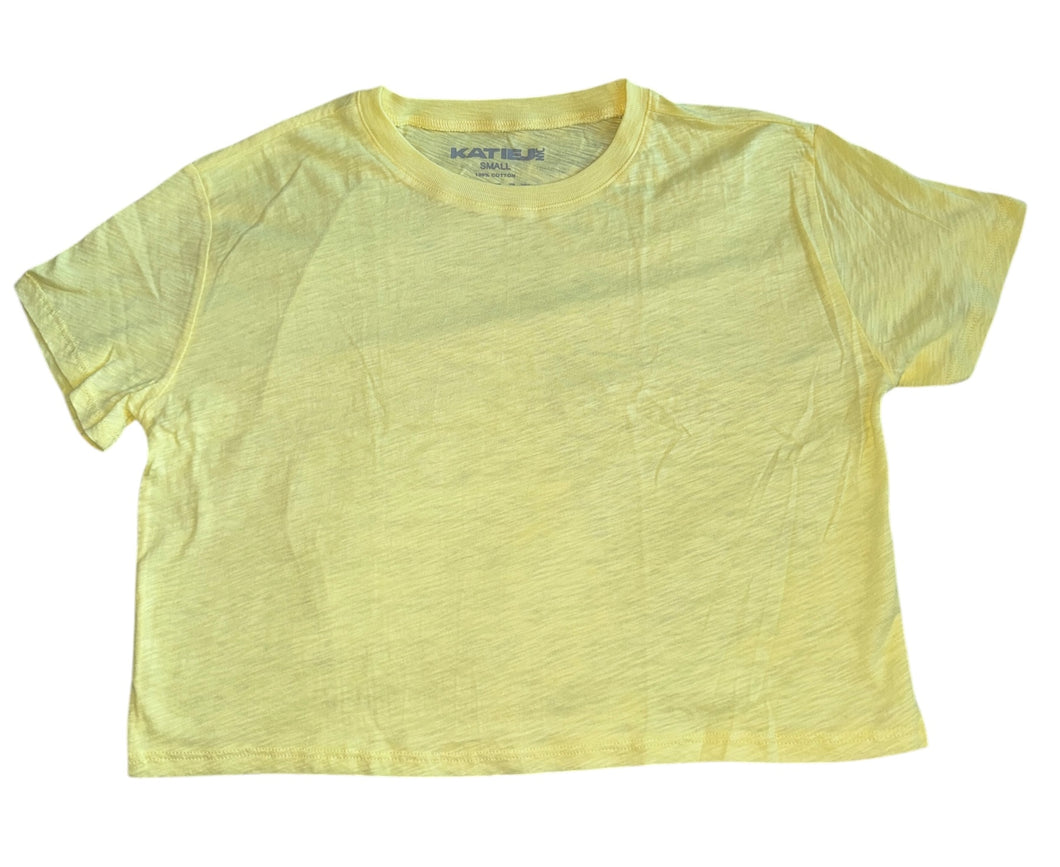 Katie J NYC junior women’s cropped round neck tee S