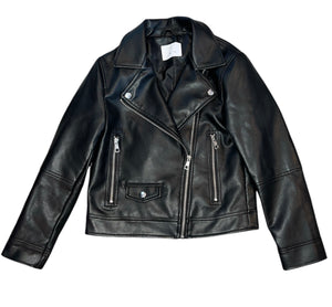 Zara girls faux leather moto jacket 10 NEW W/OUT TAGS