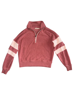 Faherty women’s Beach fleece quarter zip pullover top XS