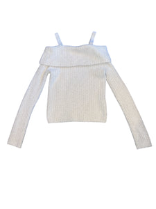 Abercrombie Kids girls cold shoulder sweater 9-10