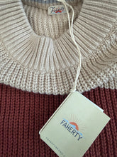 Faherty women’s crew color block sweater XS NEW