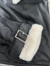 Vintage Havana girls faux leather and fur moto jacket L(14)