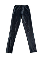 Pixie Lane girls hi shine black leggings 9-10