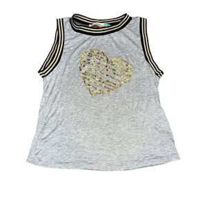 Vintage Havana girls striped heart tank top M(10-12)