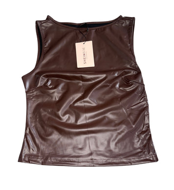 Shein Bae women’s faux leather tank top M NEW