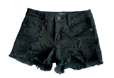 Contraband junior girls ripped cutoff jean shorts 1