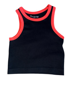 Cotton Candy juniors cropped ringer tank top S/M