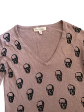 Philosophy women’s v-neck skull sweater S
