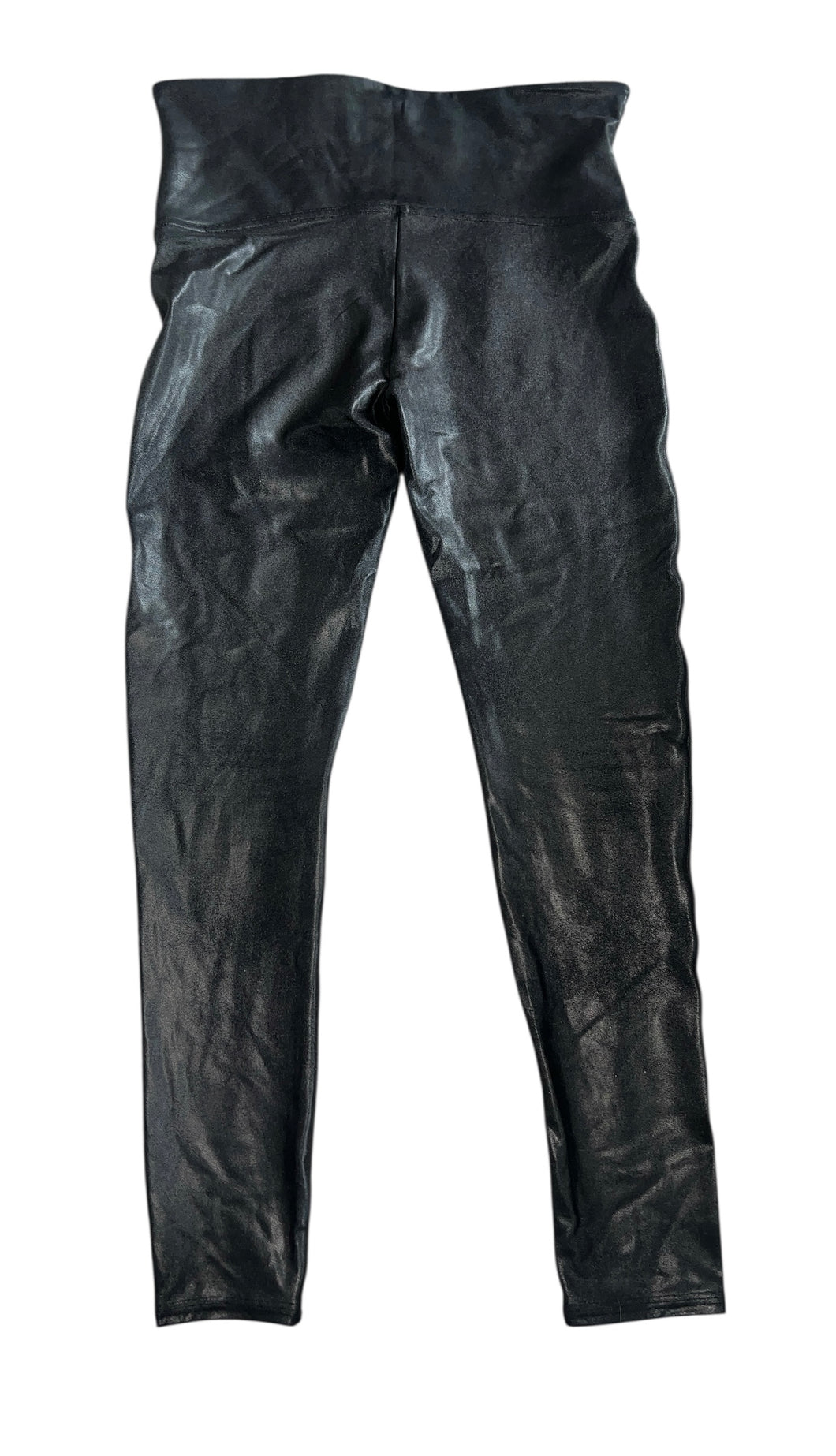 Spanx shape women’s shimmer faux leather leggings XL petite