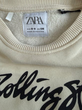 Zara girls Rolling Stones leopard lips sweatshirt 8-9