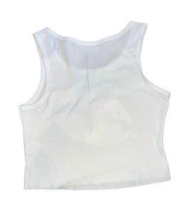 Lucy girls cropped lips and stars tank top S(7-8)
