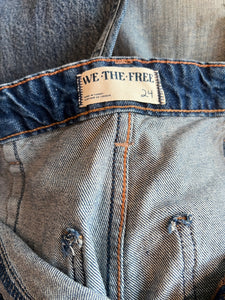 We The Free by Free People Palmer cuffed wide leg jeans 24